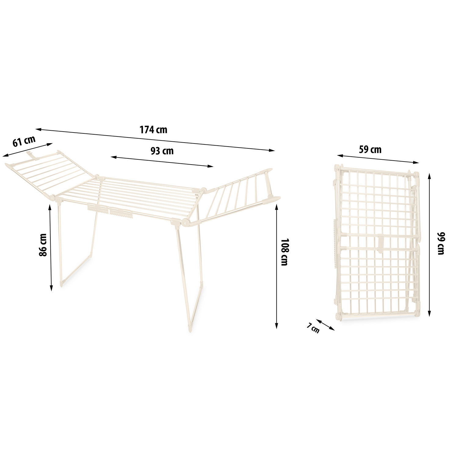 Debora pikendatav pesukuivati, kuldne, 19 m - Image 7