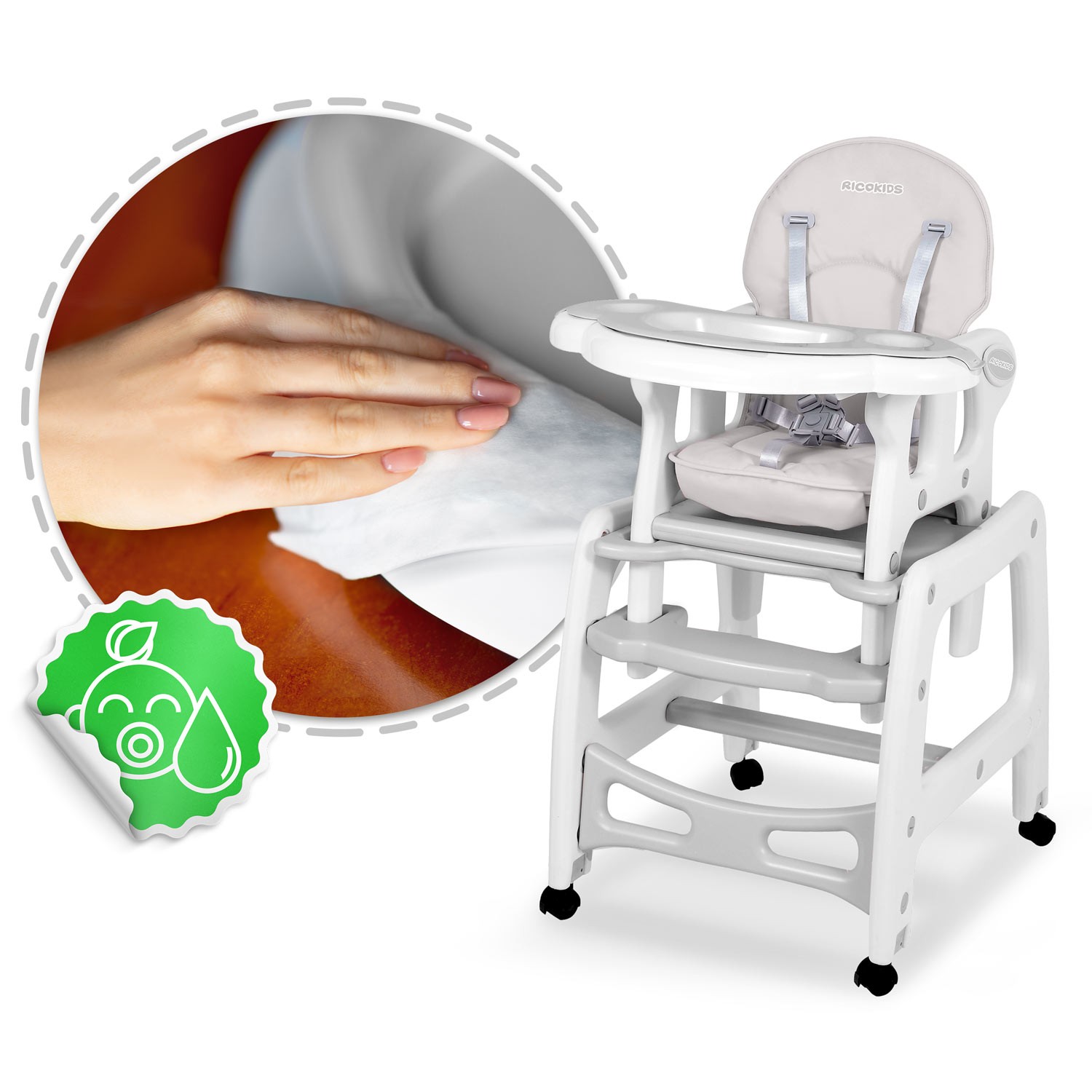 Sinco Ricokidsi söögitooli alus - hall - Image 7