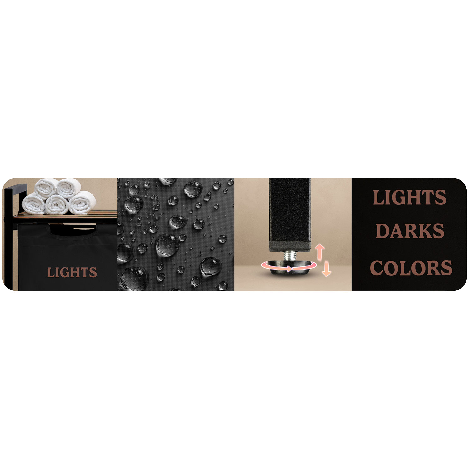 Kolme sektsiooniga pesukorv 120-liitrisel raamil Massido - Image 10