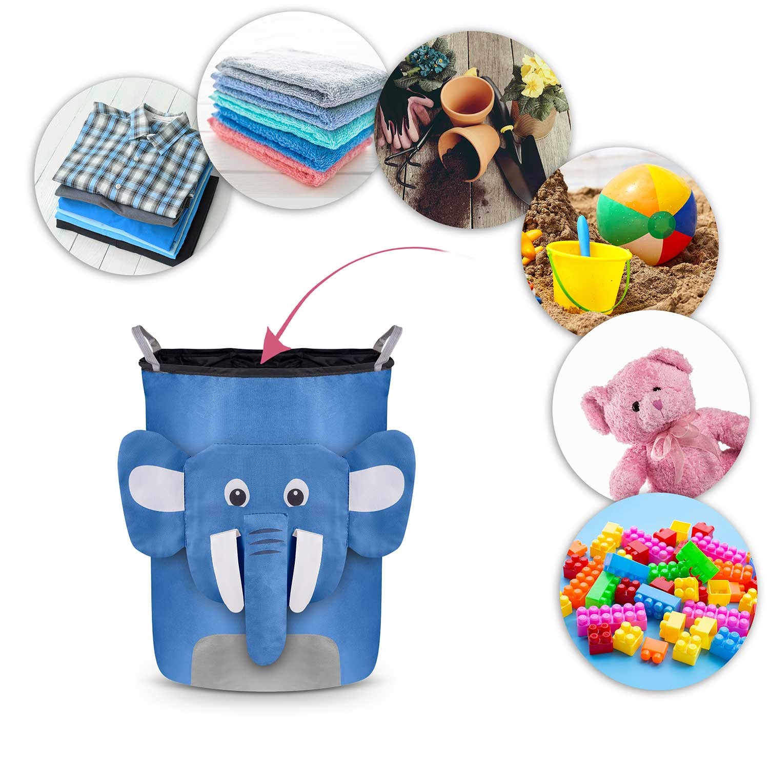 Nukido mänguasjakorv - sinine elevant - Image 10