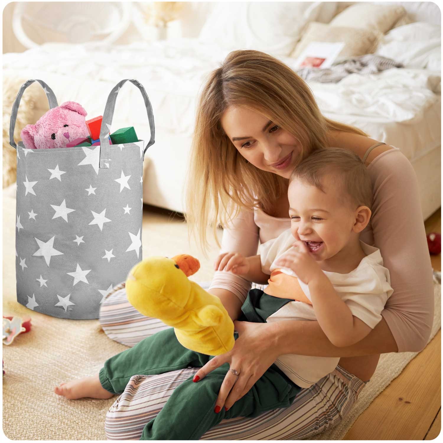 Nukido mänguasjakorv - hall tähtedega - Image 5