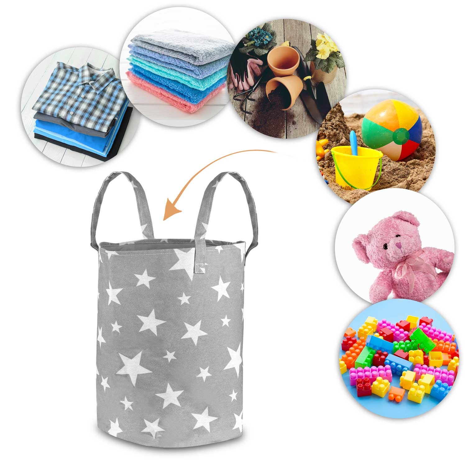 Nukido mänguasjakorv - hall tähtedega - Image 10