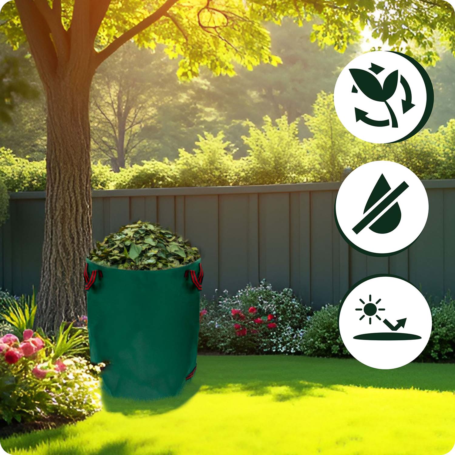 Aialehtede korv 272 l Plonos PL-524 roheline - Image 3