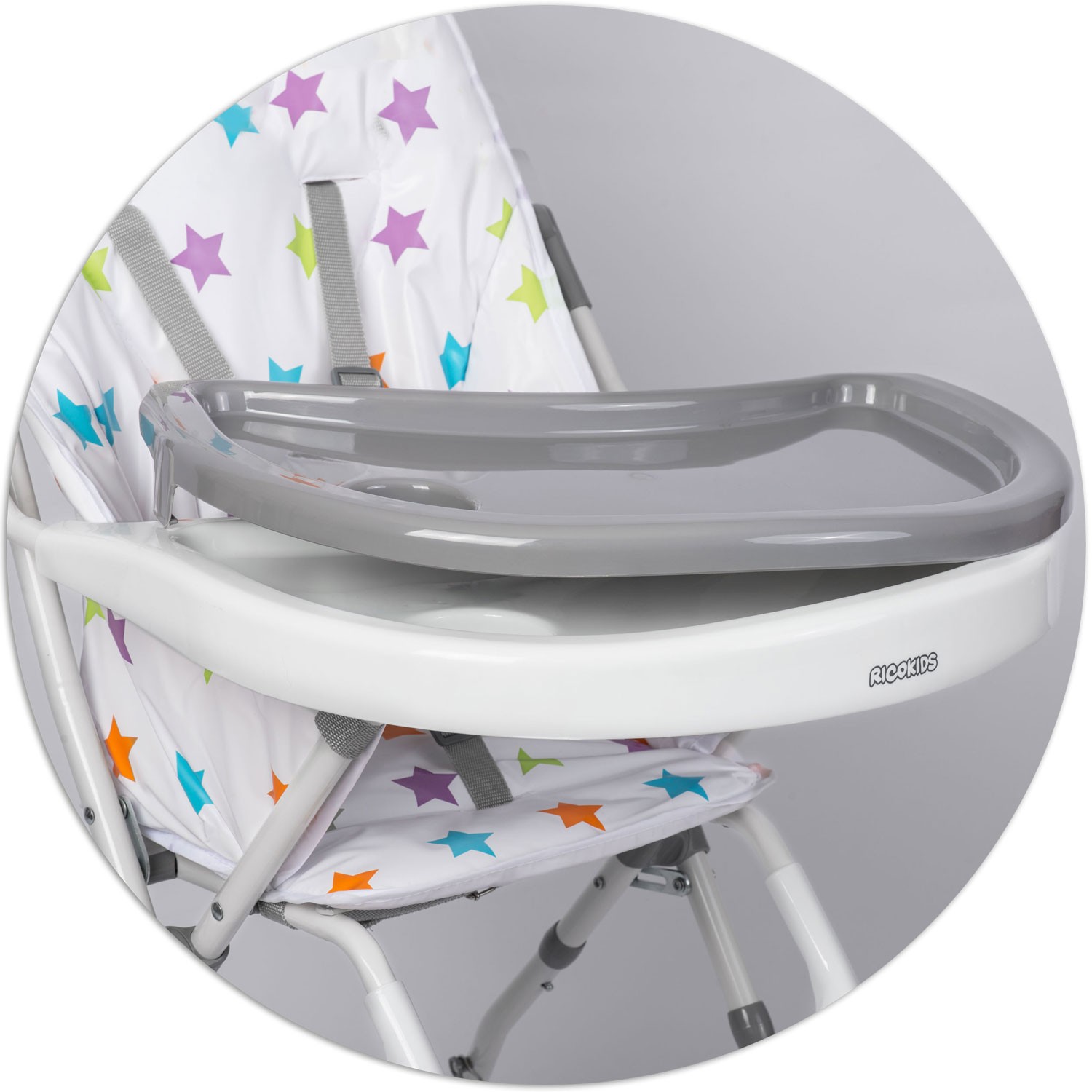 Eldo söötmistool, valge ja hall tähtedega - Image 5