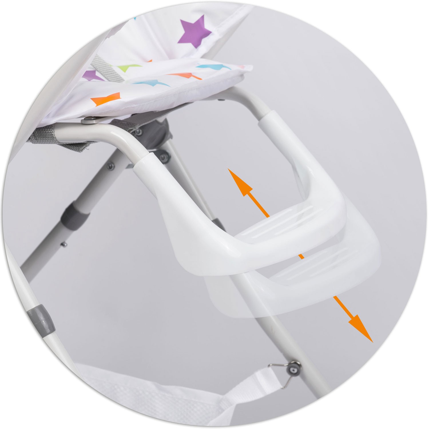 Eldo söötmistool, valge ja hall tähtedega - Image 7