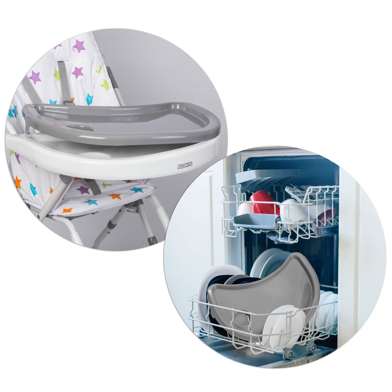 Eldo söötmistool, valge ja hall tähtedega - Image 13