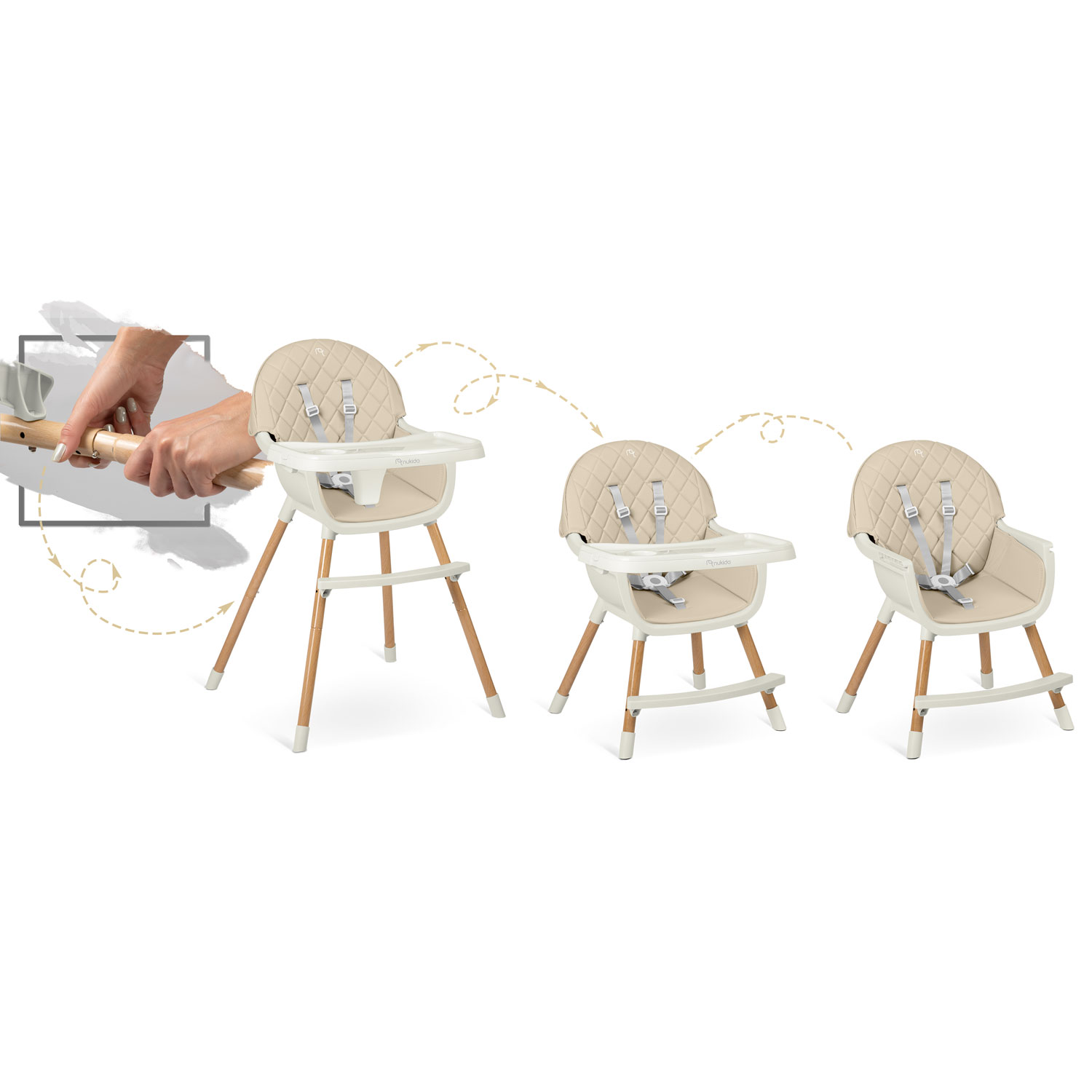 Nukido Lilo Beige söögitool - Image 13