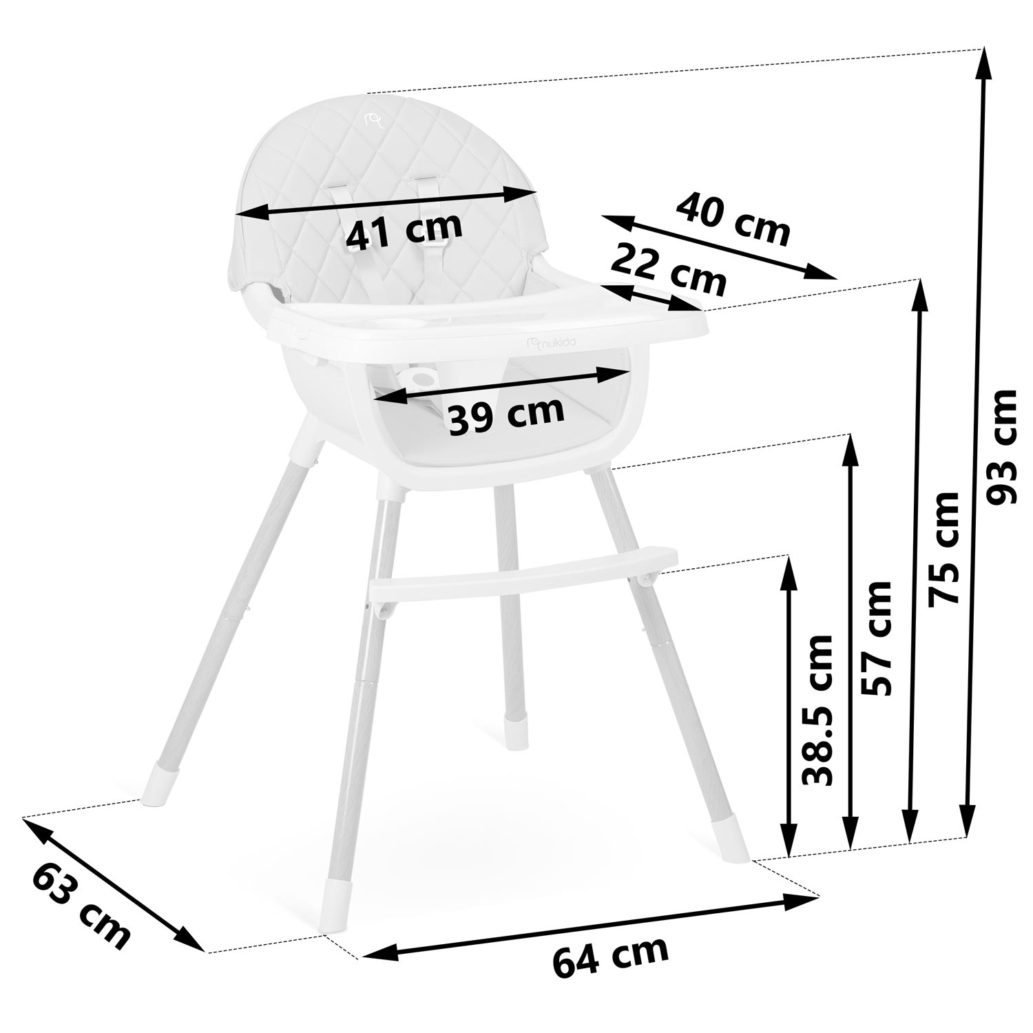 Nukido Lilo Beige söögitool - Image 7