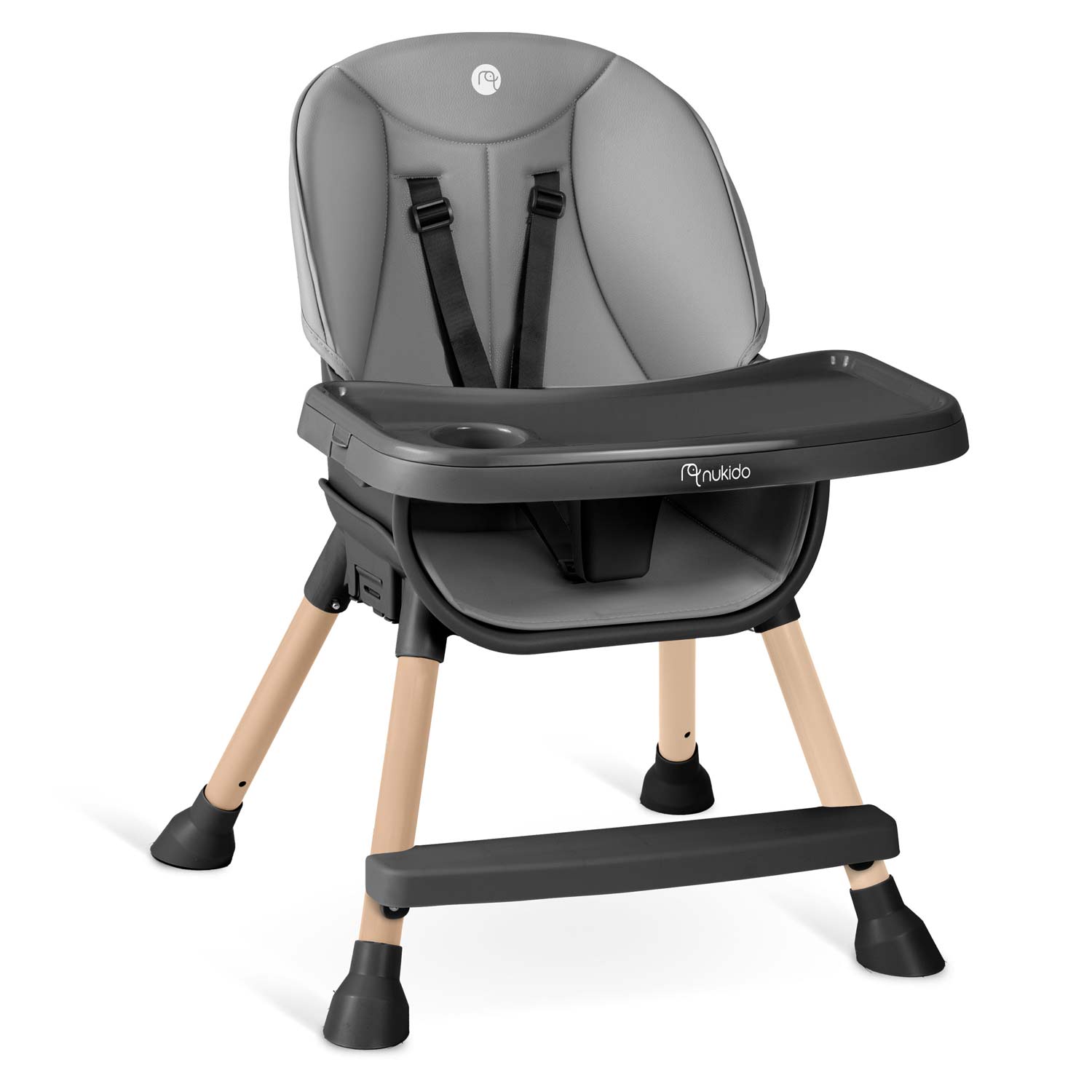 Nukido Tilo söötmistool, hall ja must - Image 4