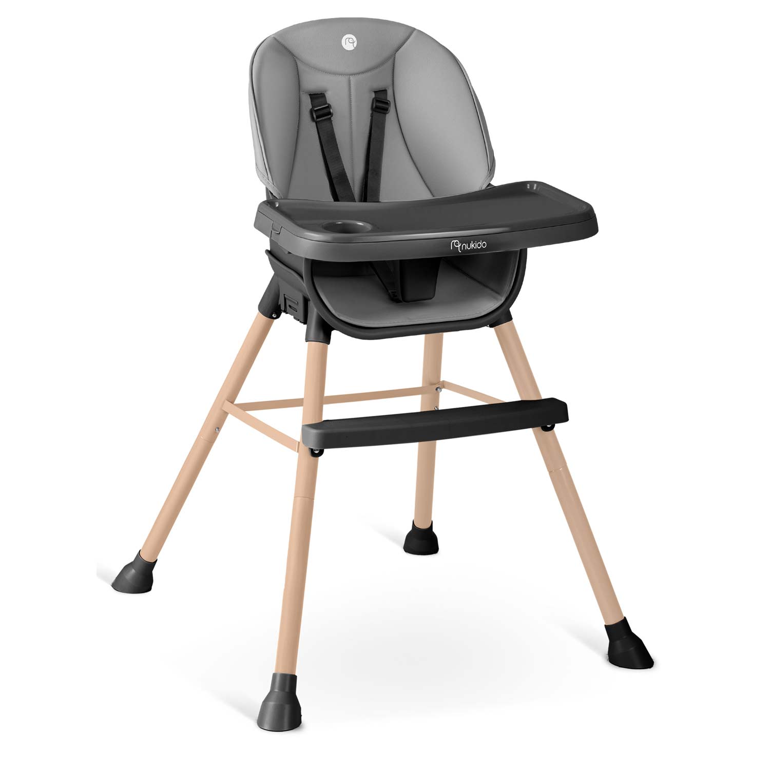 Nukido Tilo söötmistool, hall ja must - Image 3