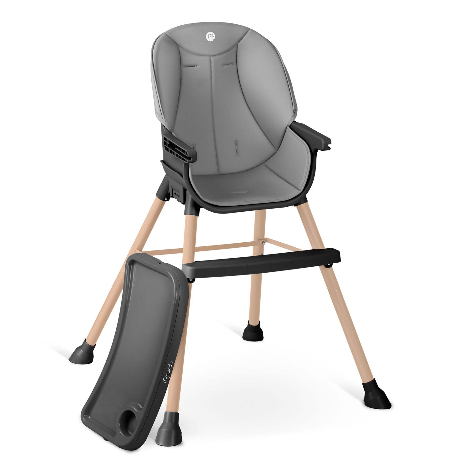 Nukido Tilo söötmistool, hall ja must - Image 2