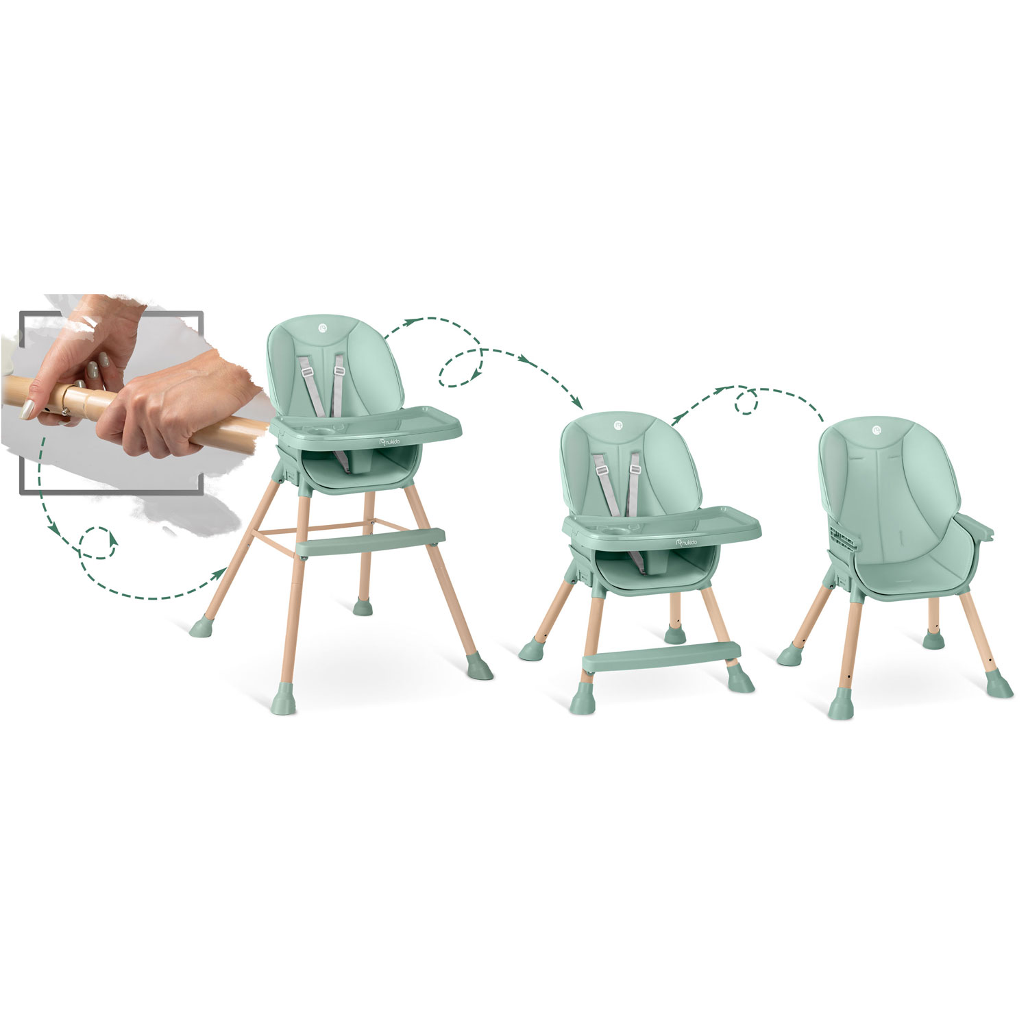 Nukido Tilo roheline söögitool - Image 9