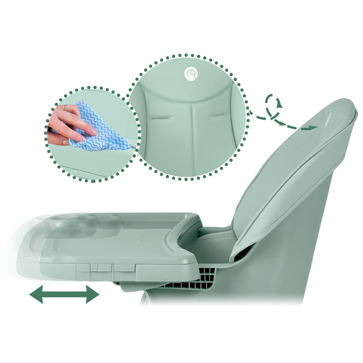 Nukido Tilo roheline söögitool - Image 15