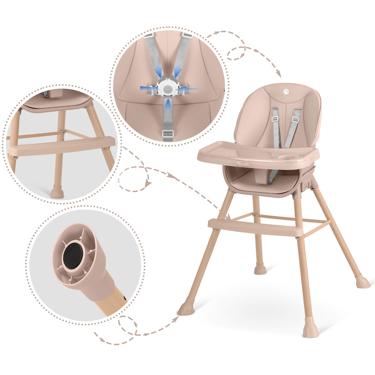 Nukido Tilo roosa söötmistool - Image 10