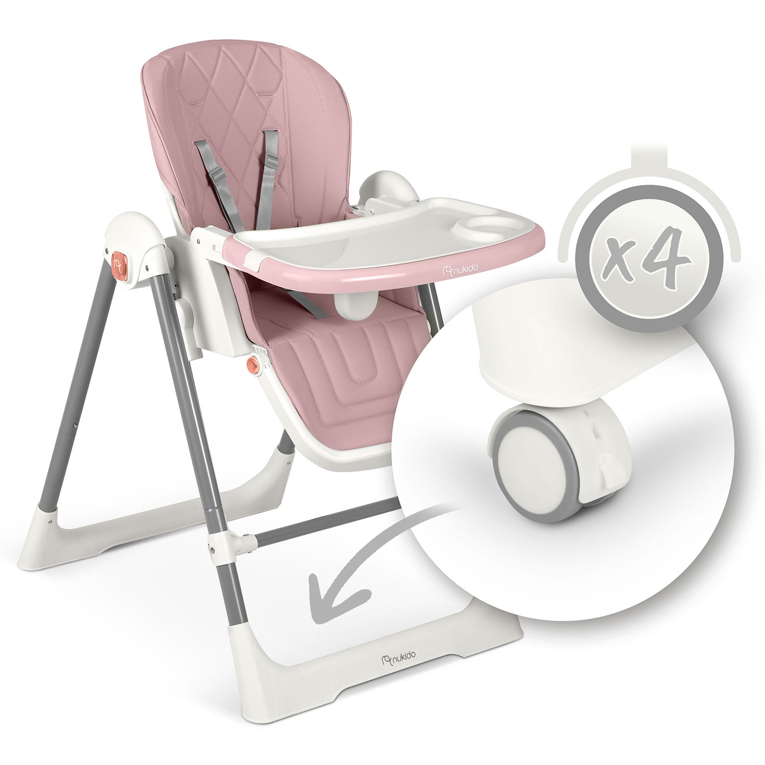 Nukido Elite roosa söögitool - Image 13