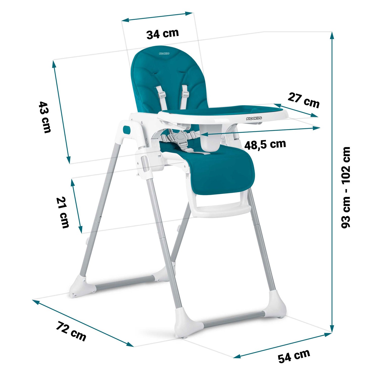 Ricokids Tulo sinine söögitool - Image 14