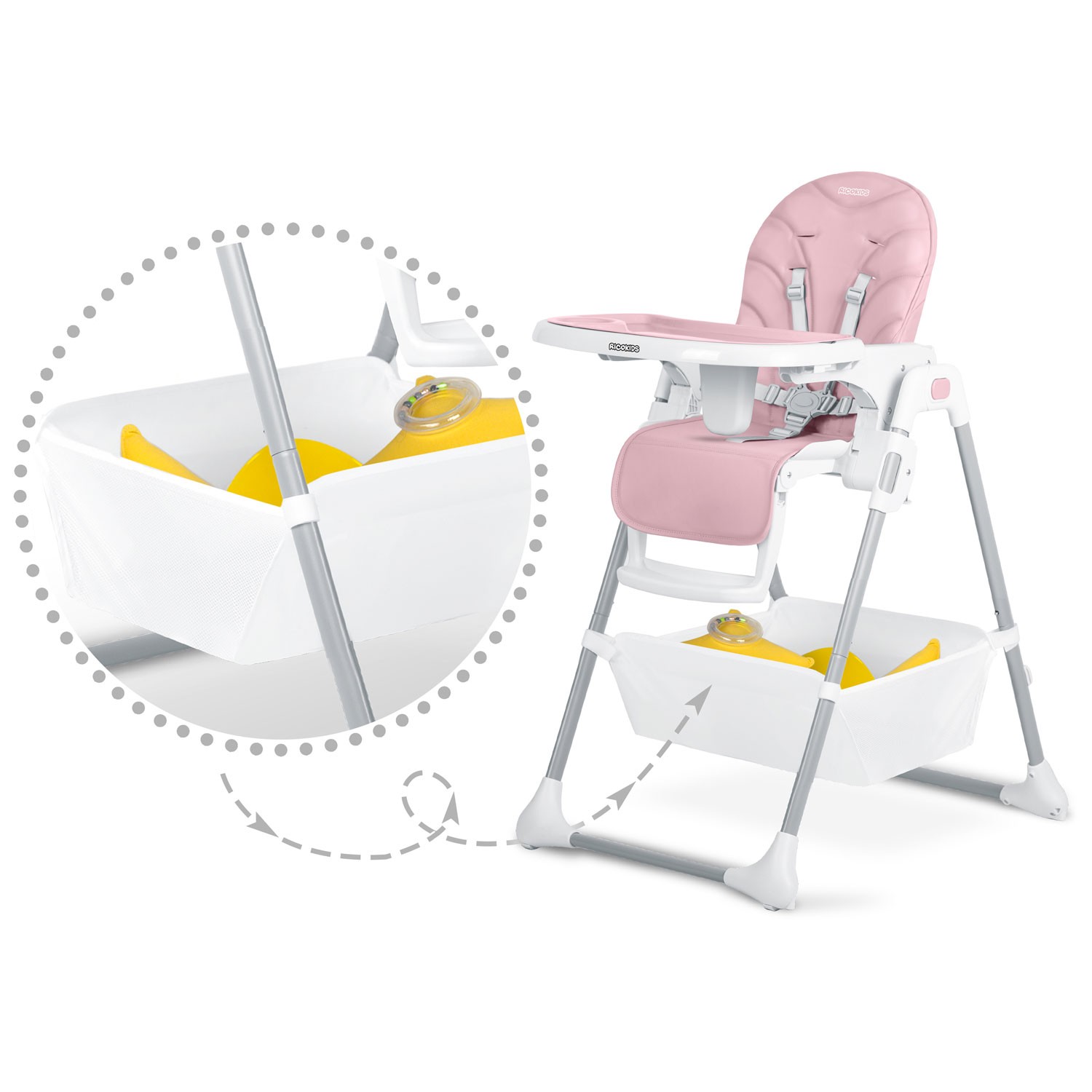 Ricokids Tulo roosa söötmistool - Image 9