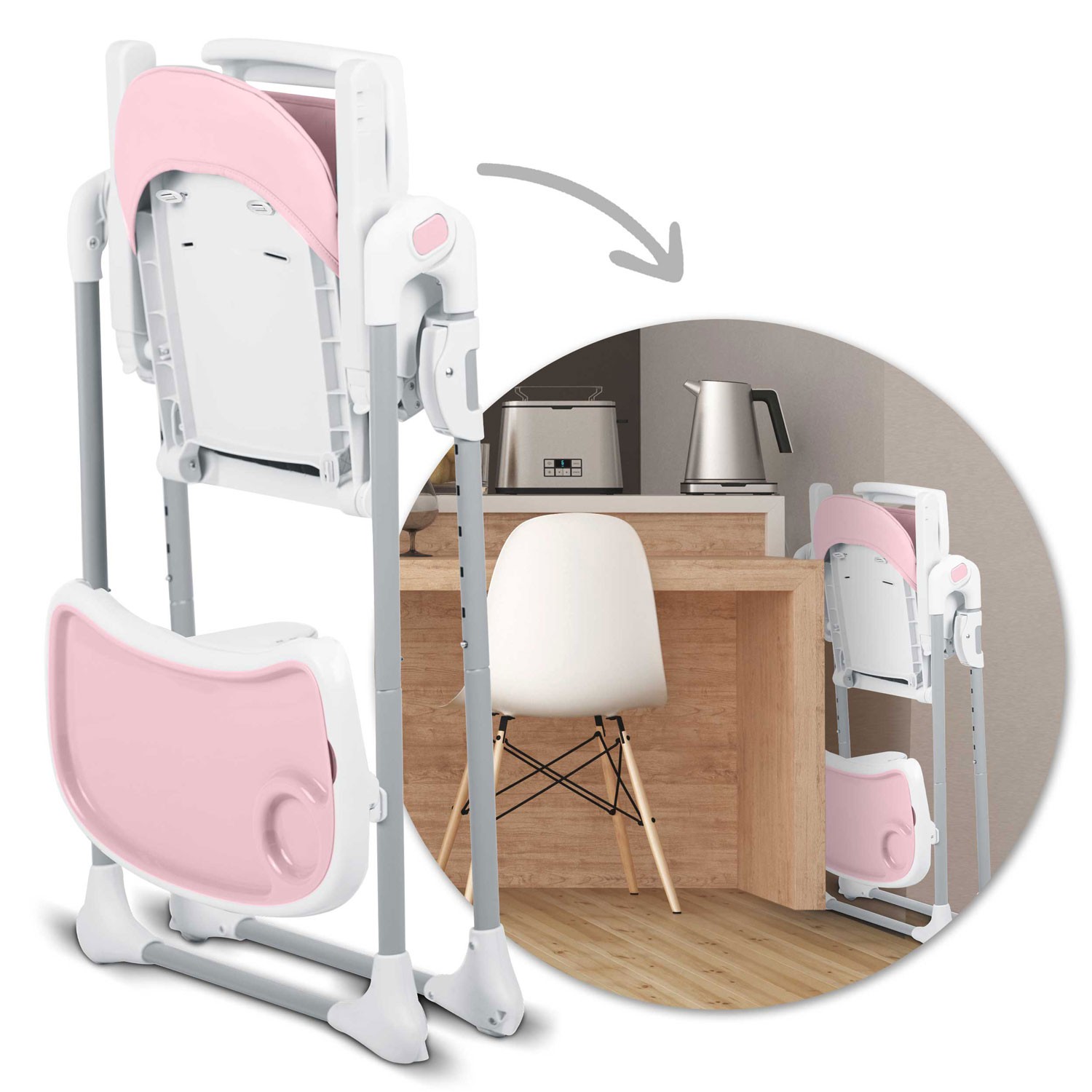 Ricokids Tulo roosa söötmistool - Image 14