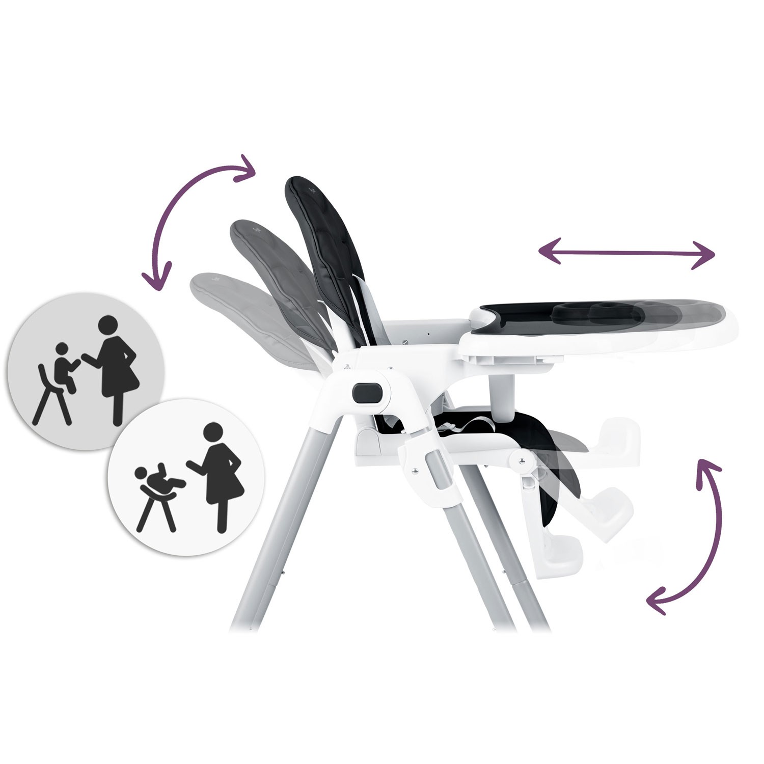 Ricokids Tulo söötmistool must - Image 11