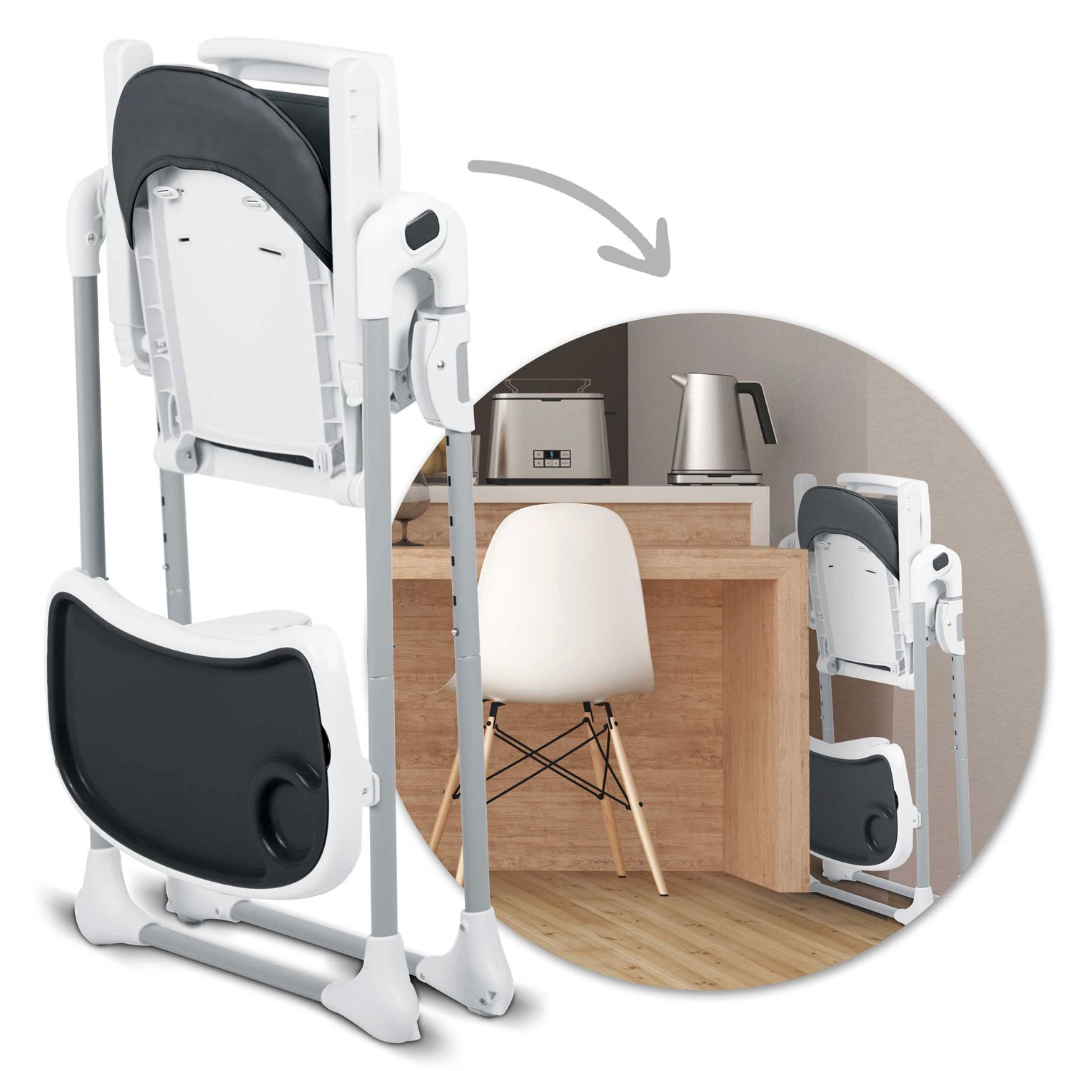 Ricokids Tulo söötmistool must - Image 13