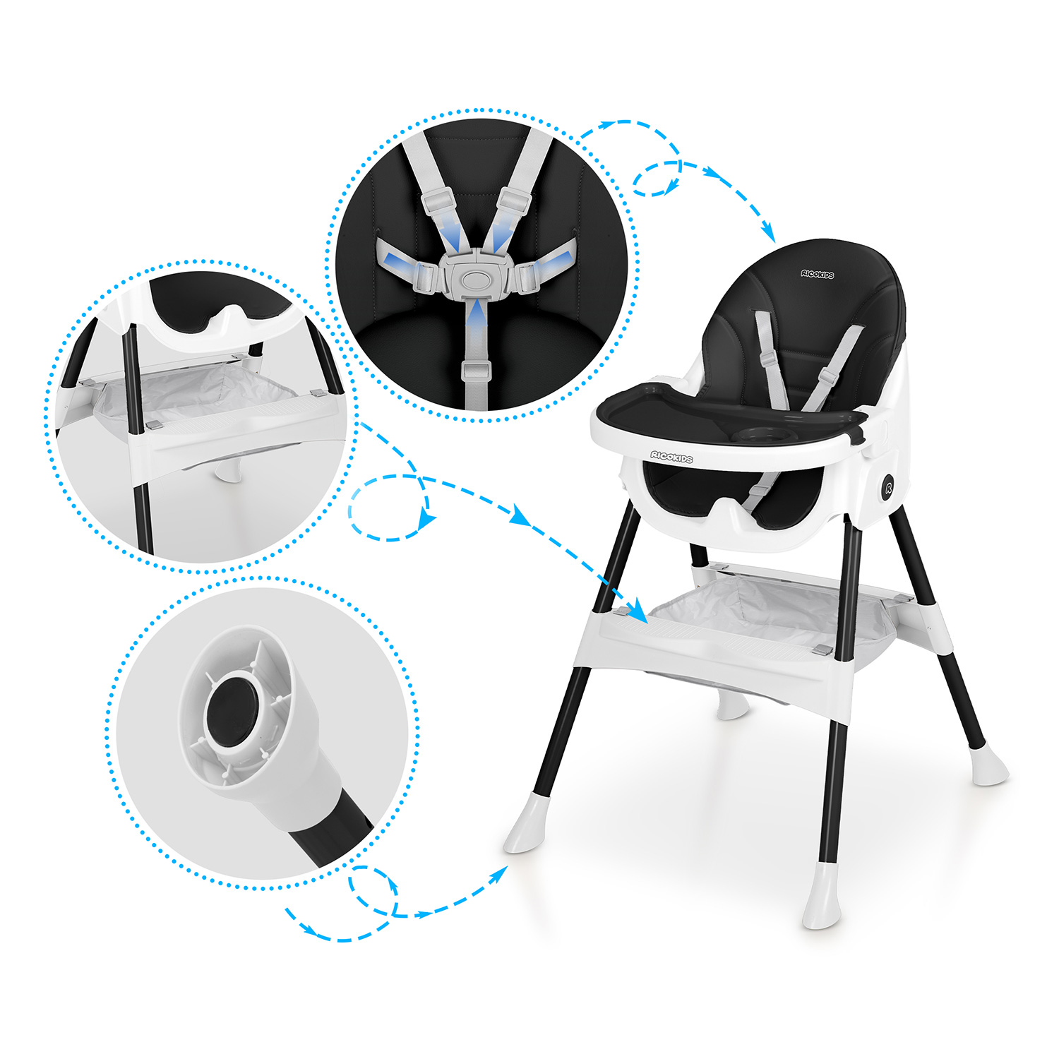 Ricokids Mani söötmistool must - Image 16