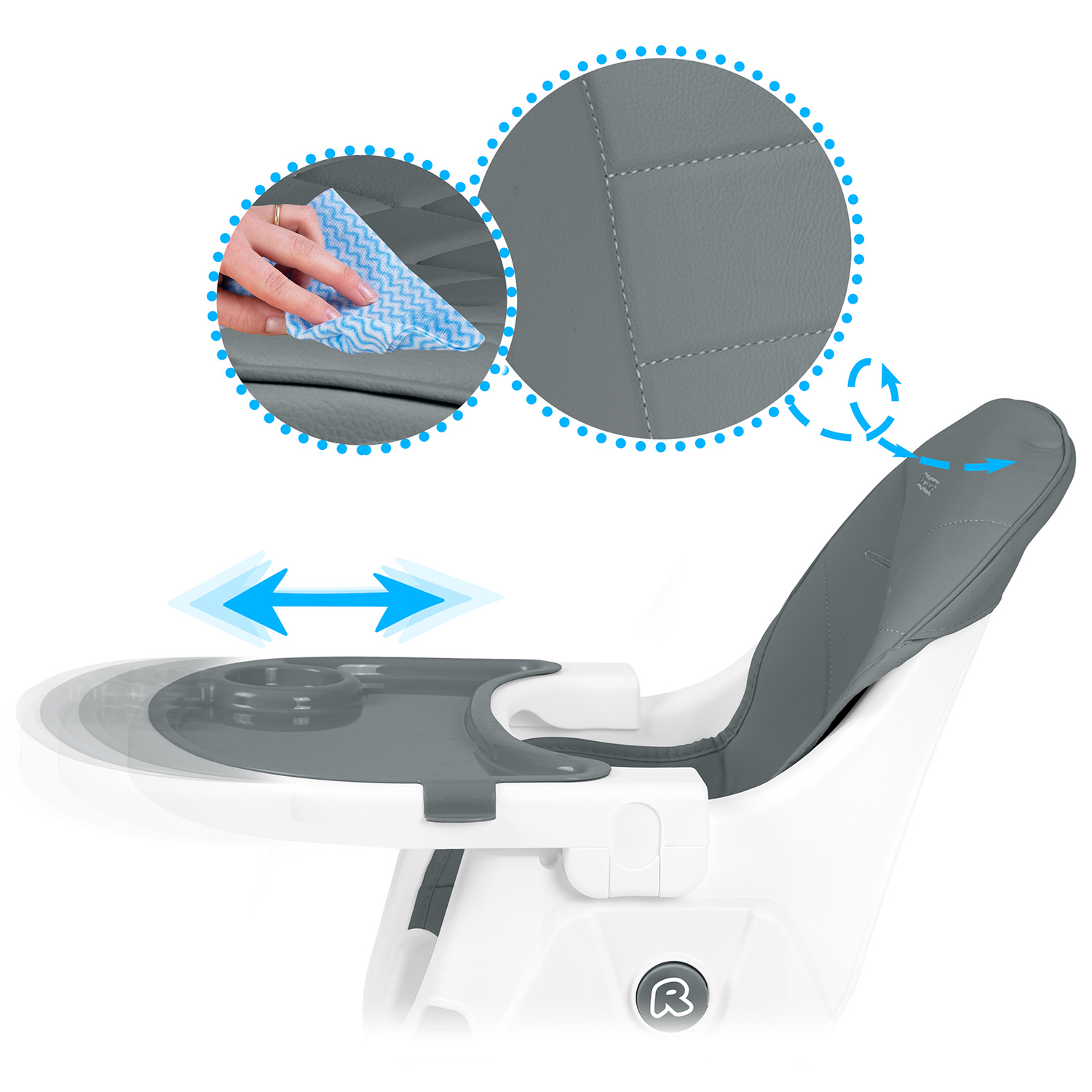 Ricokids Mani söötmistool, hall - Image 14