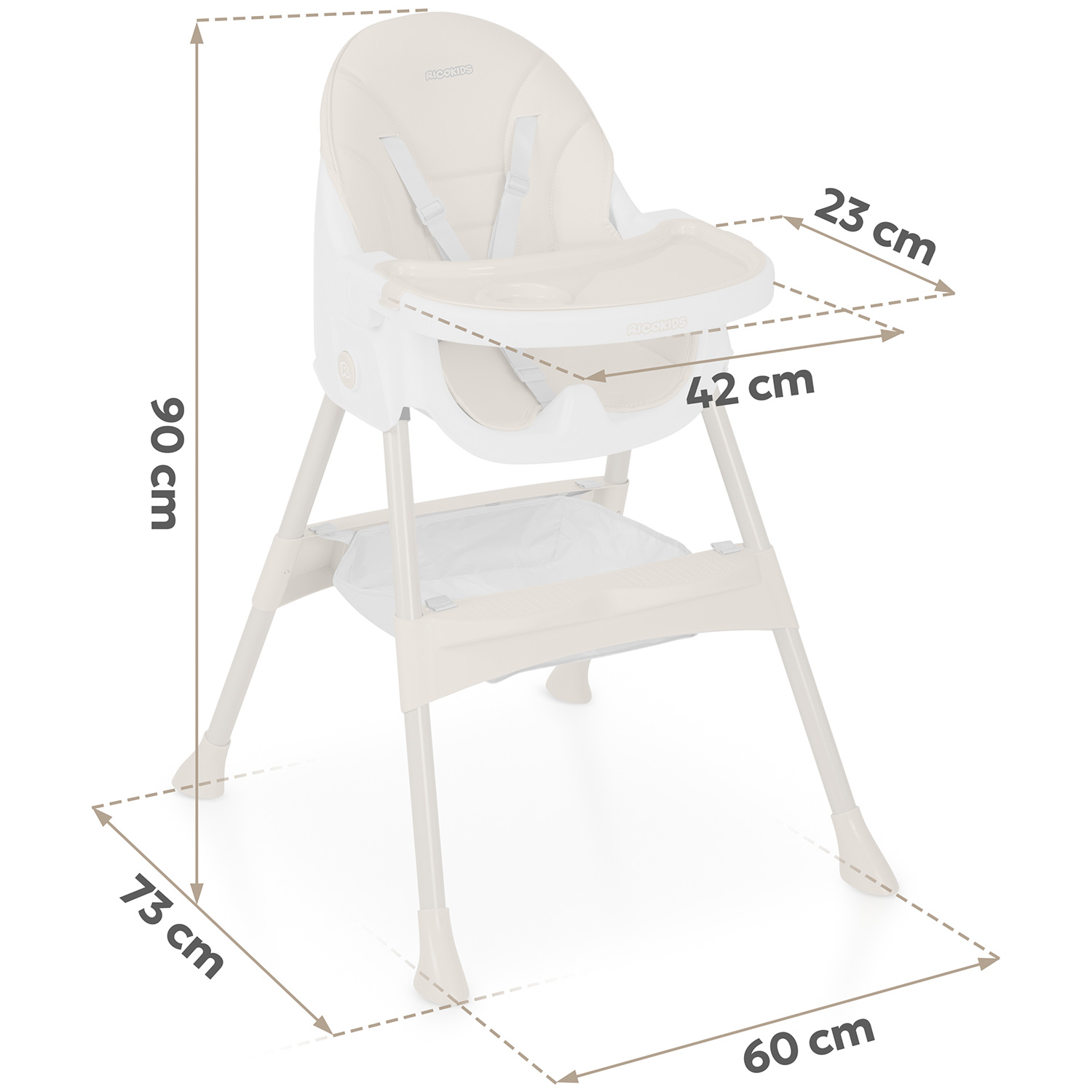 Ricokids Mani beež söötmistool - Image 7