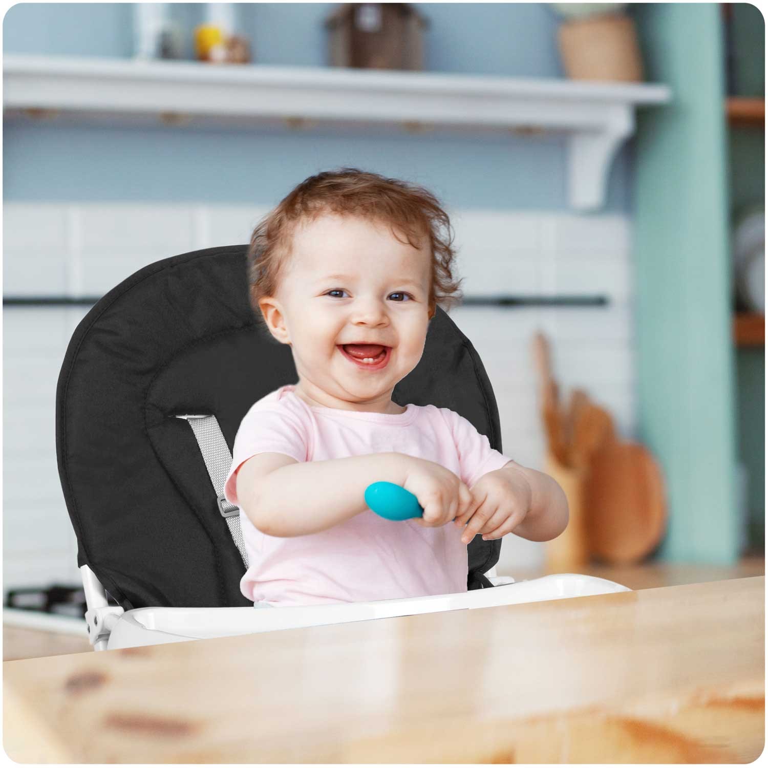 Ricokids FANDO söögitool lauaga, must - Image 8