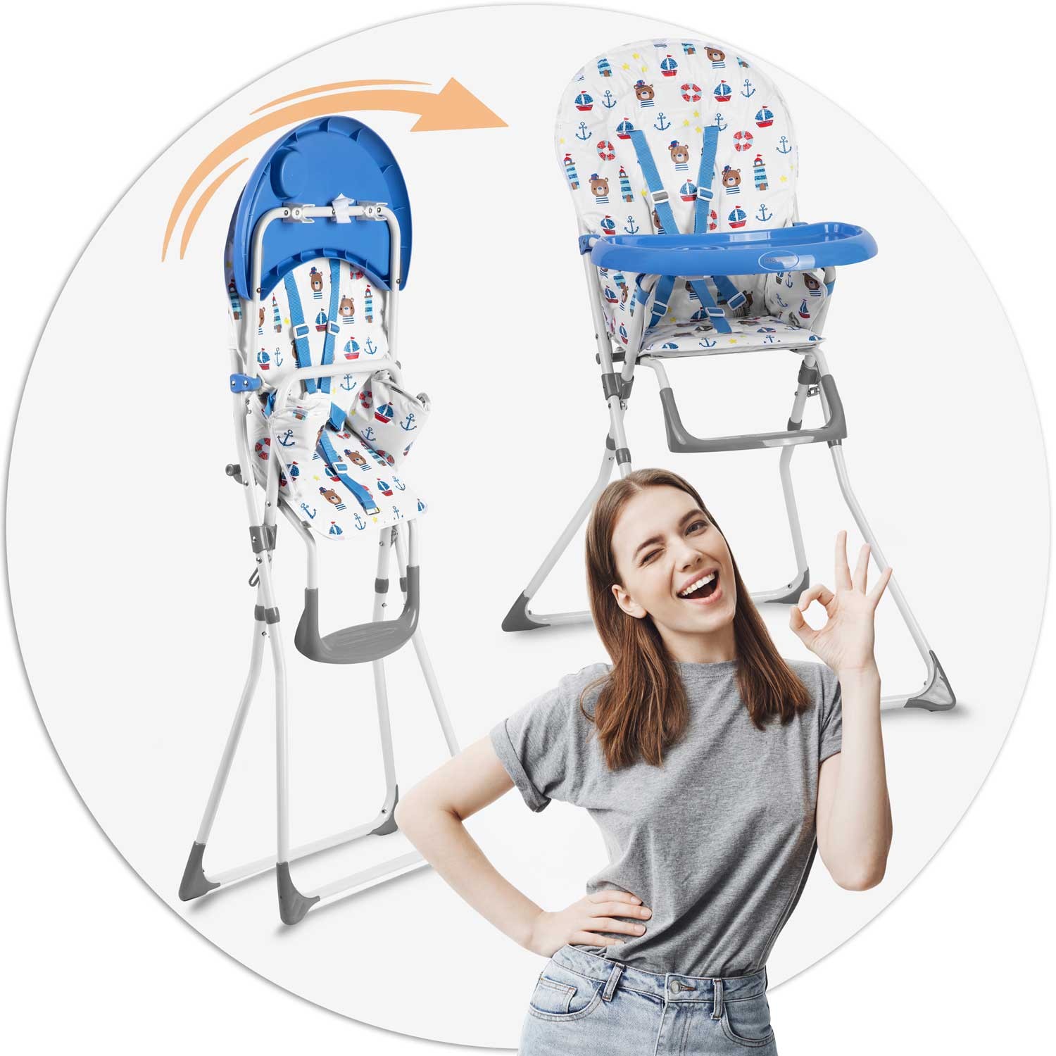 Ricokids FANDO merevaatega söögitool lauaga - Image 6