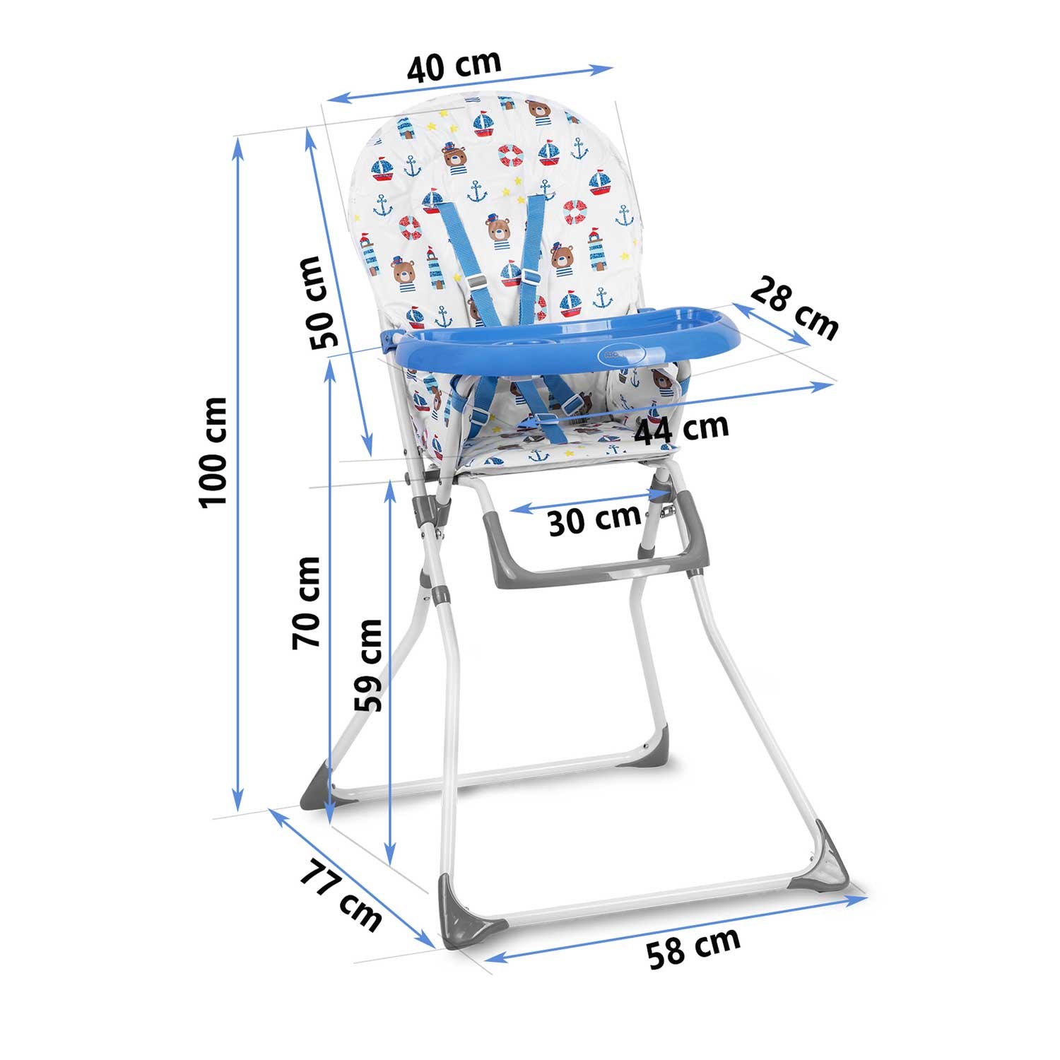 Ricokids FANDO merevaatega söögitool lauaga - Image 11