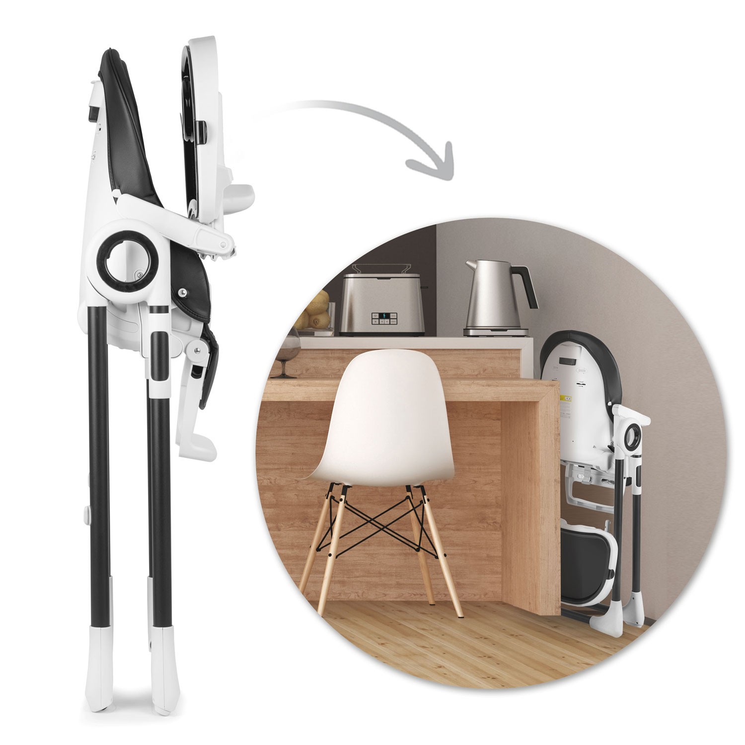 Nukido Belo must söögitool lauaga - Image 7