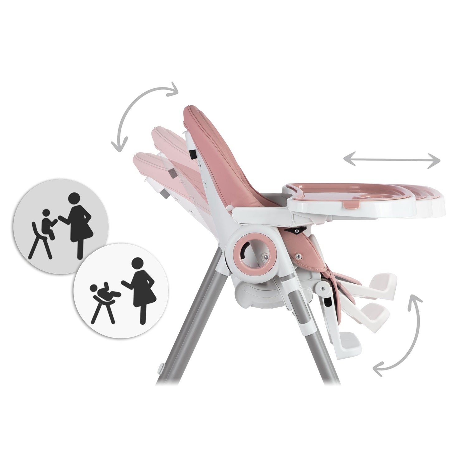 Nukido Belo roosa söögitool laua ja mänguasjakäepidemega - Image 5