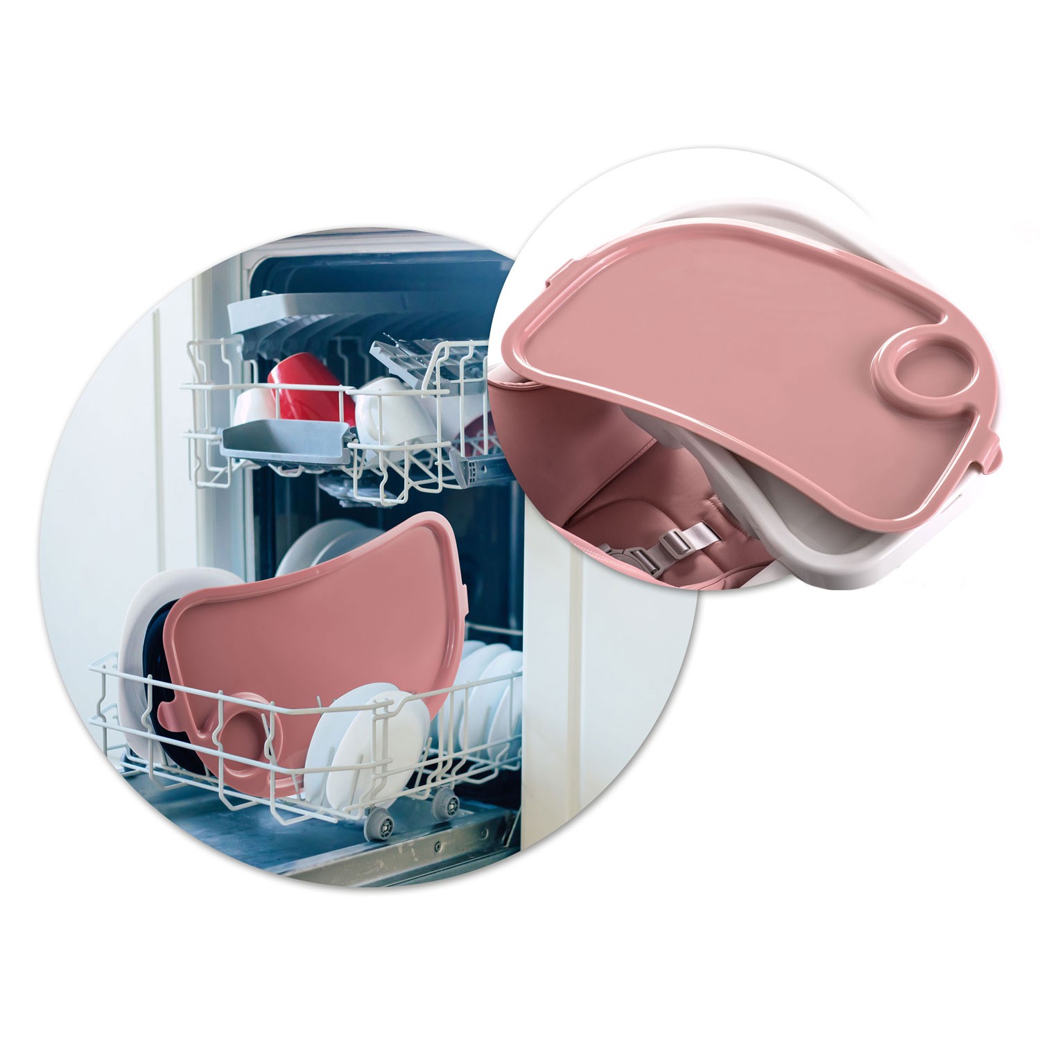 Nukido Belo roosa söögitool laua ja mänguasjakäepidemega - Image 9