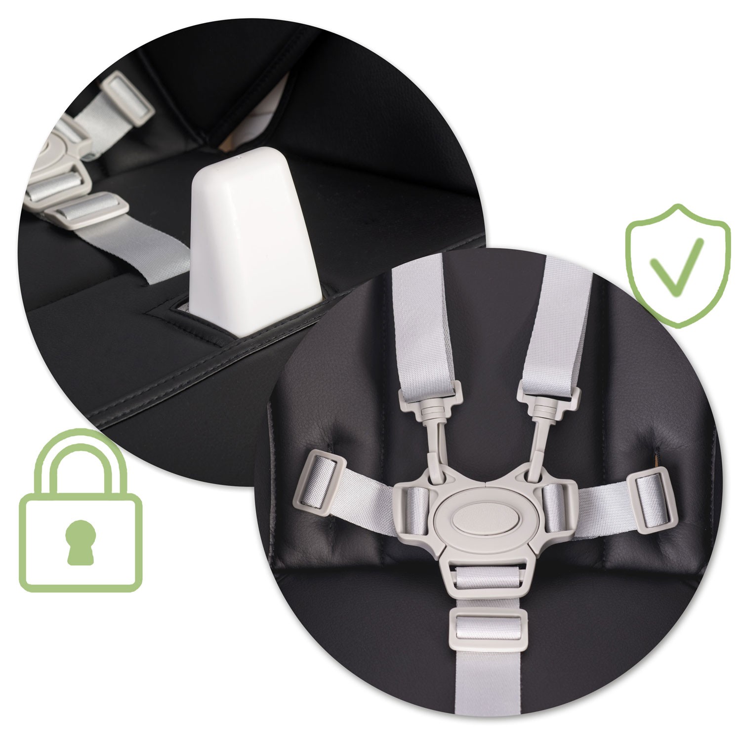 Nukido Belo must söögitool laua ja mänguasjakäepidemega - Image 12