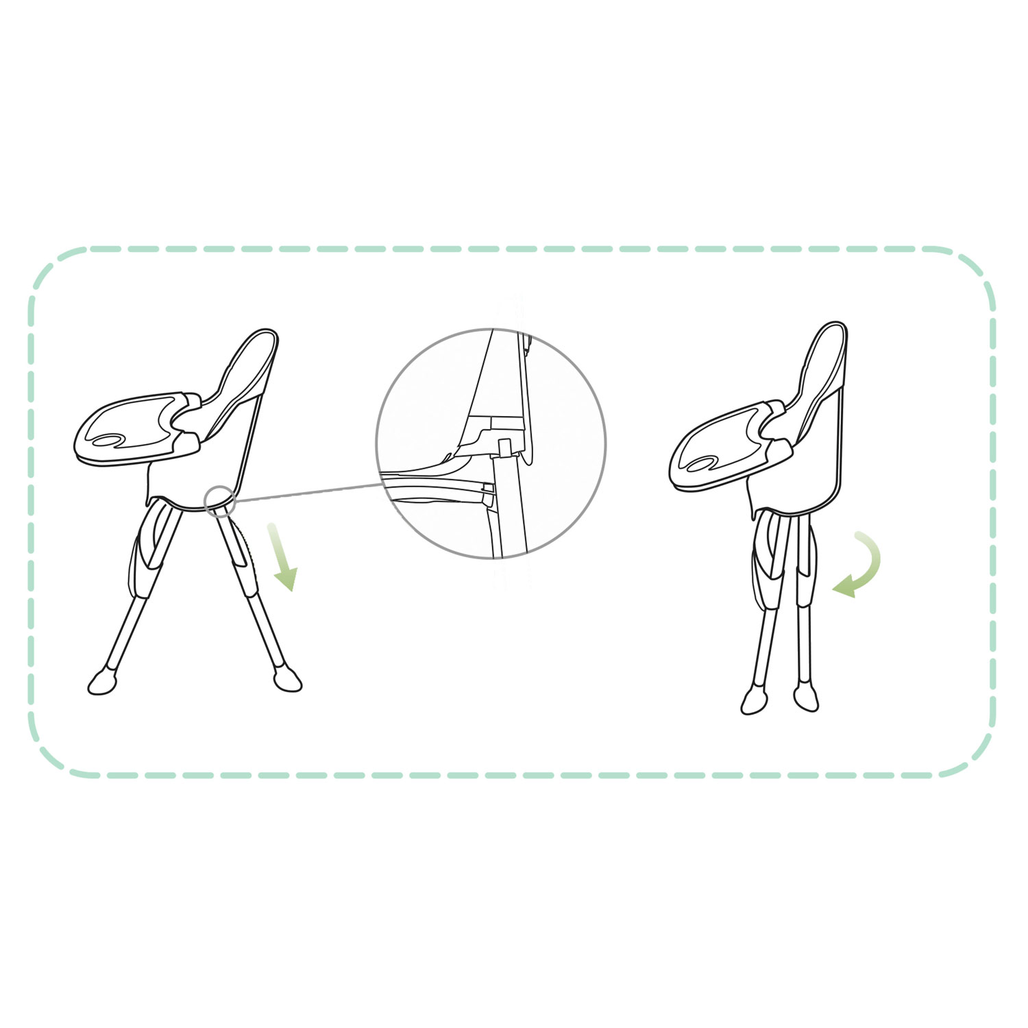 Milo söögitool lauaga, roheline - Image 14