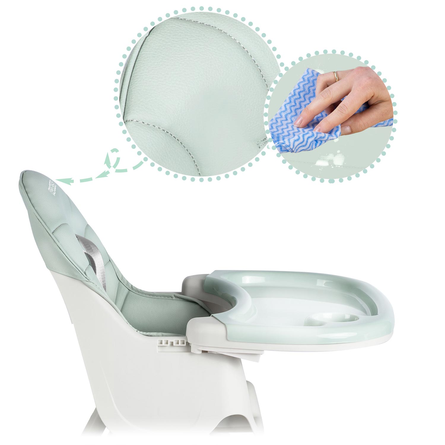 Milo söögitool lauaga, roheline - Image 5