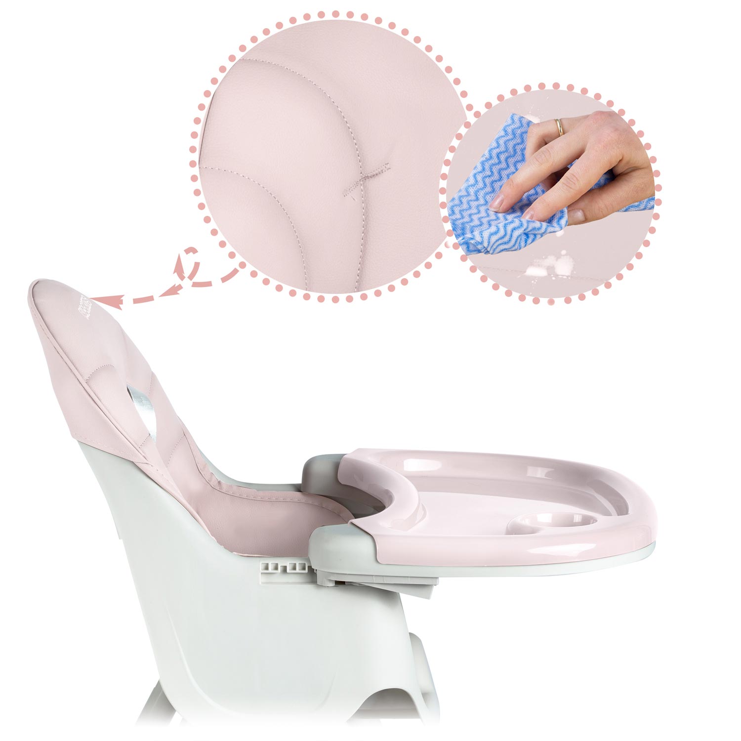 Milo roosa söögitool lauaga - Image 15