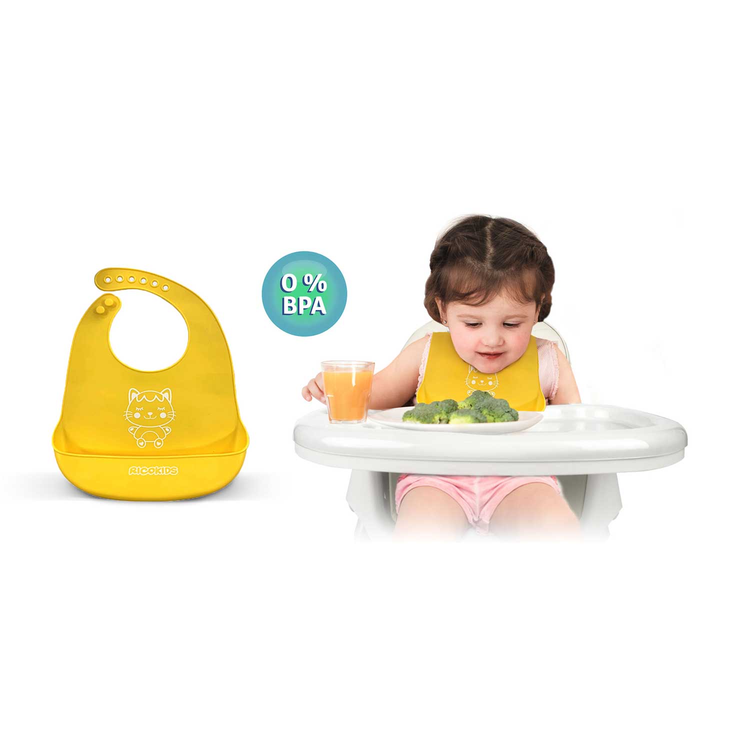 Milo Ricokids söögitool laua ja põllega, hall - Image 5