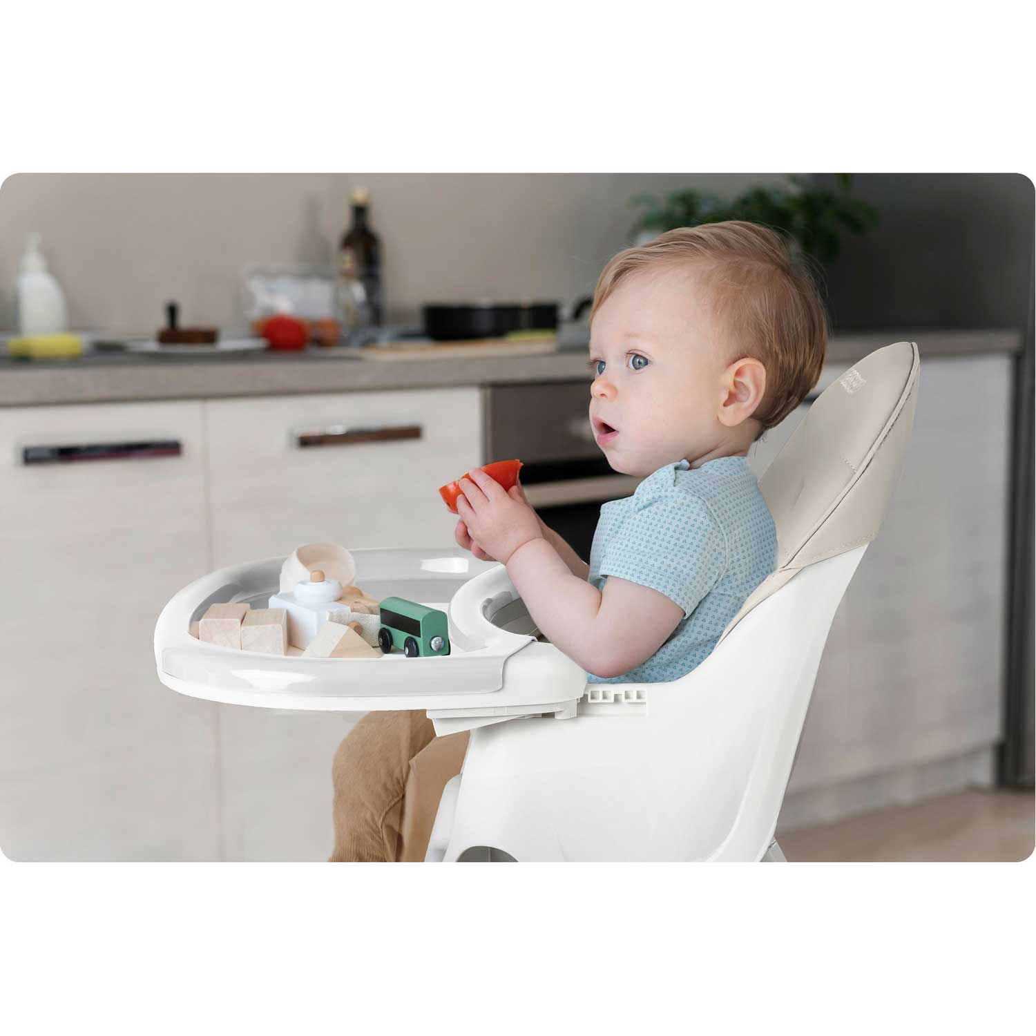 Milo Ricokids söögitool laua ja põllega, hall - Image 11