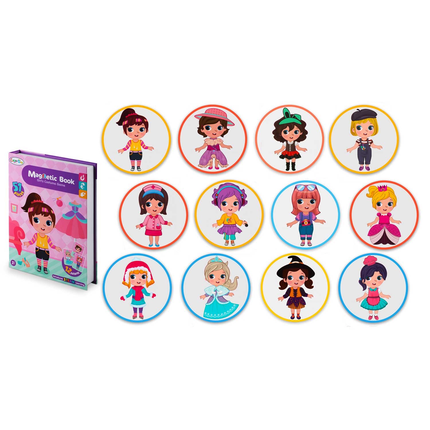 Magnetiline pusleraamat tüdrukute garderoobile RK-770 - Image 5