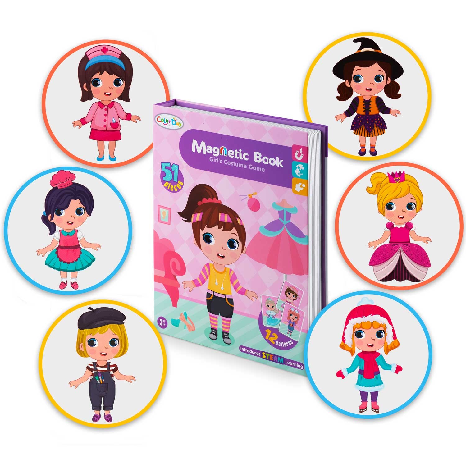 Magnetiline pusleraamat tüdrukute garderoobile RK-770 - Image 6