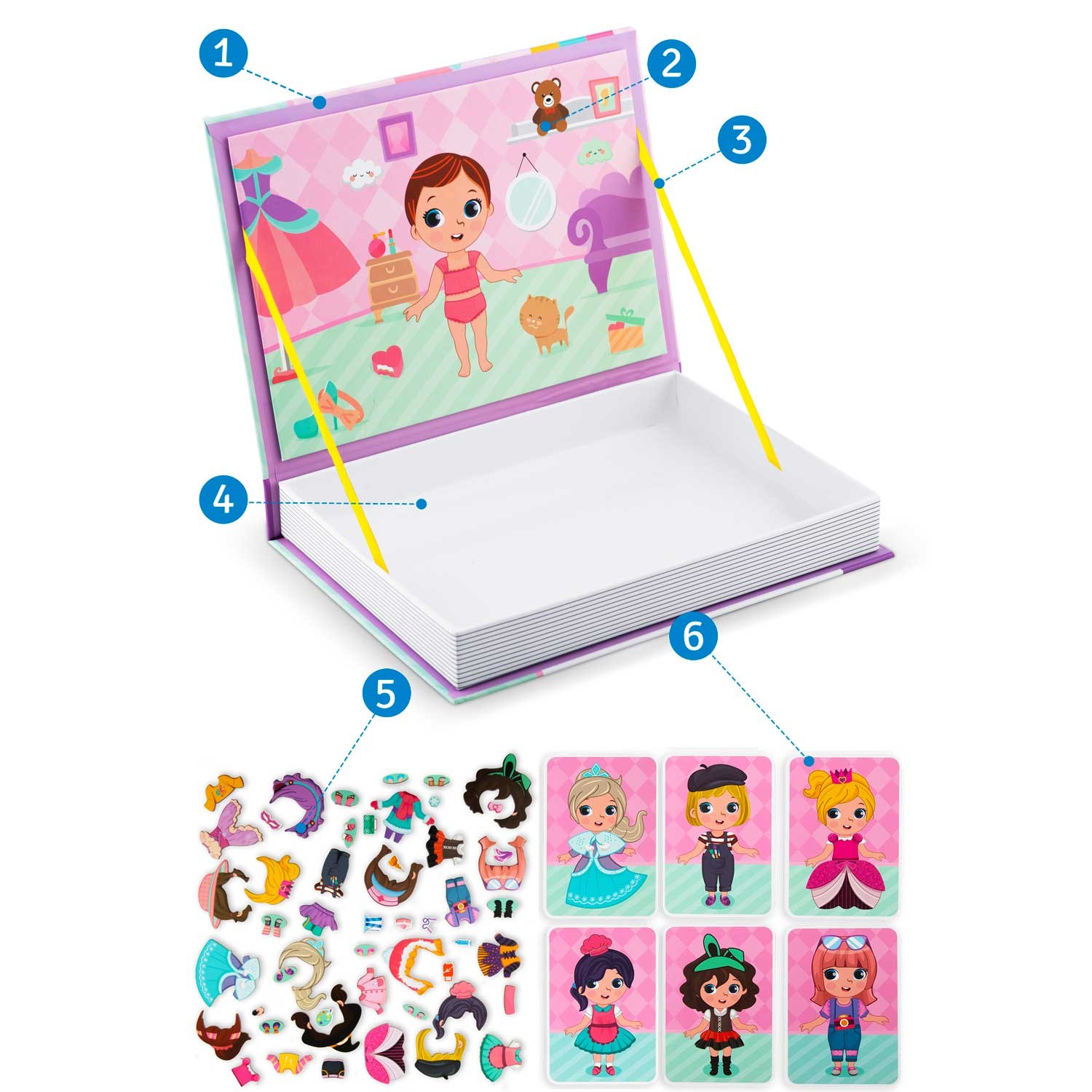 Magnetiline pusleraamat tüdrukute garderoobile RK-770 - Image 7