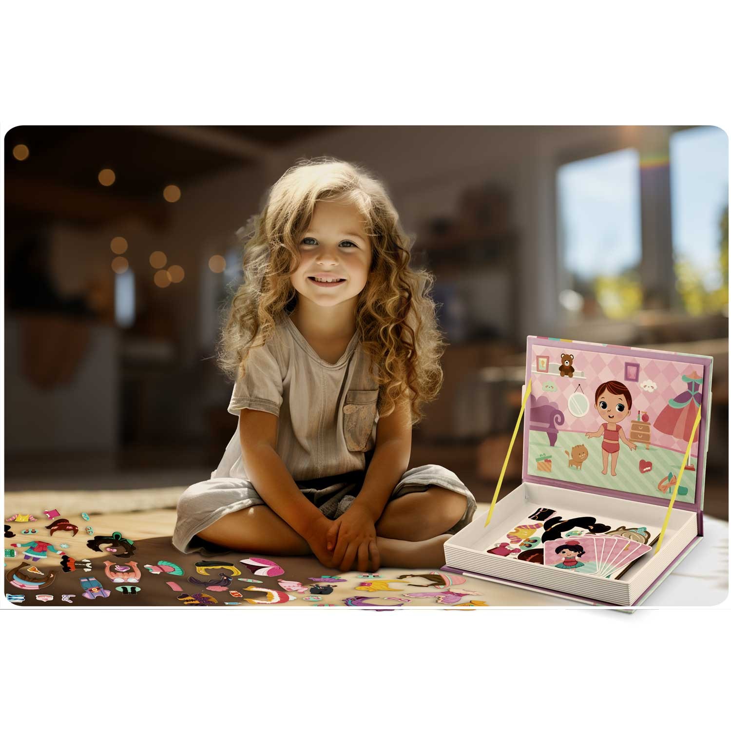 Magnetiline pusleraamat tüdrukute garderoobile RK-770 - Image 10