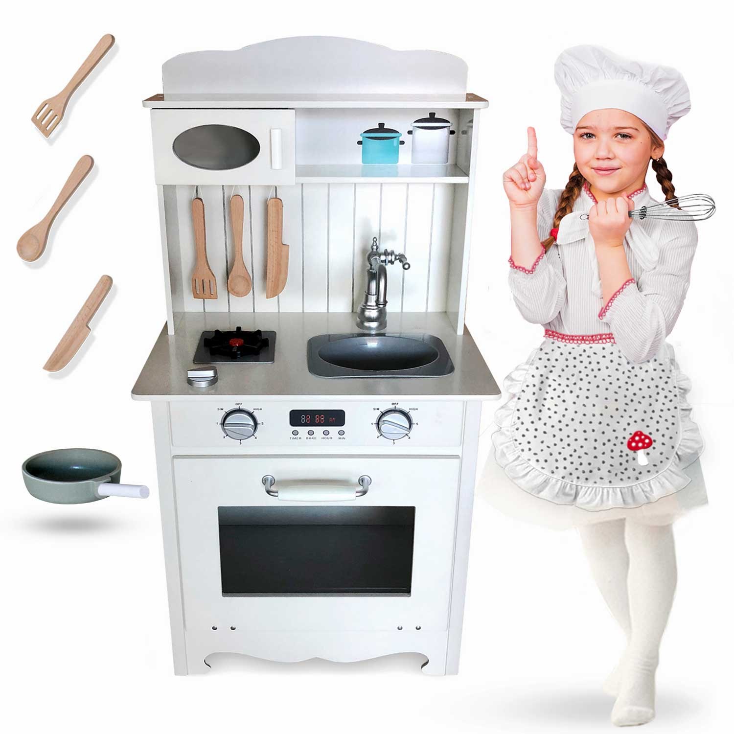 Puidust köök lastele - retro aksessuaaridega