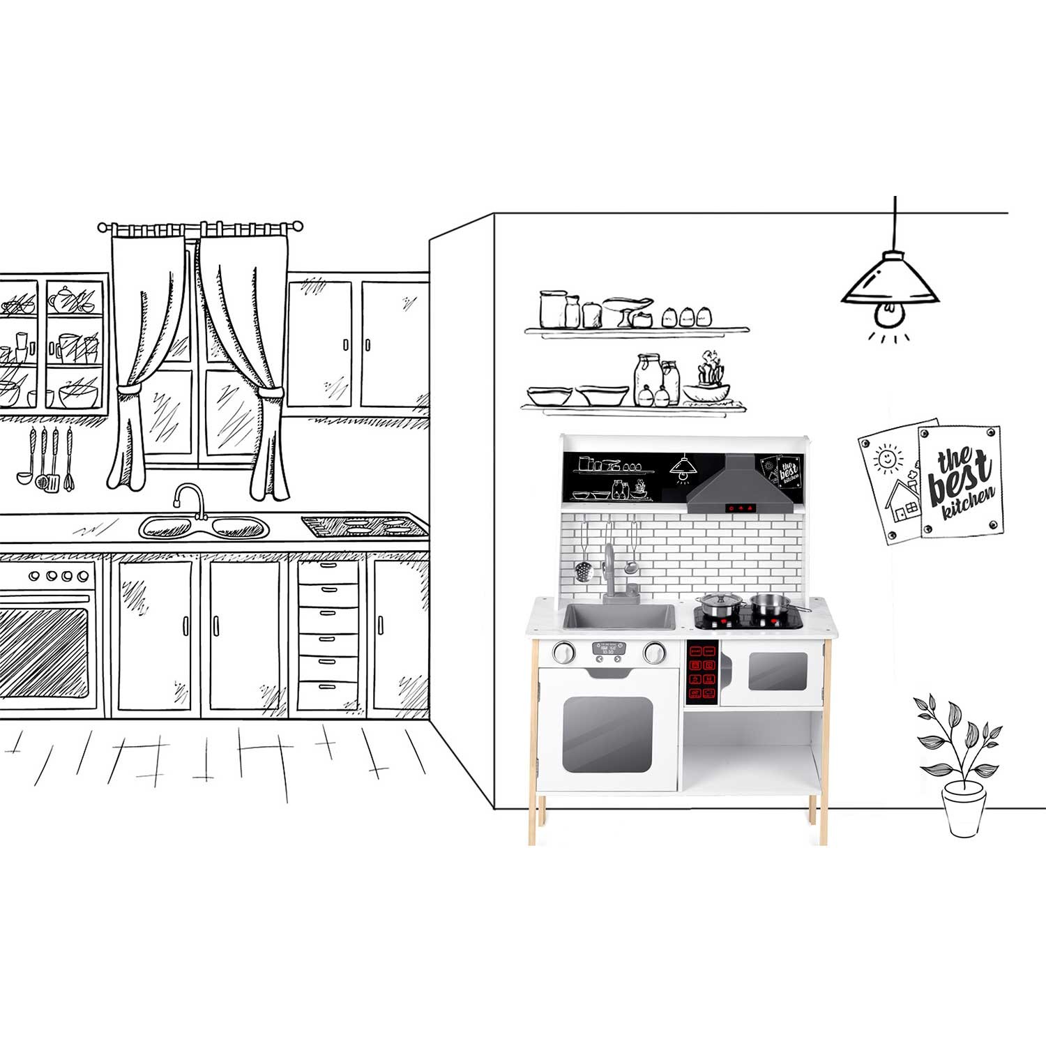 Puidust köök lastele RC-846 - Image 11