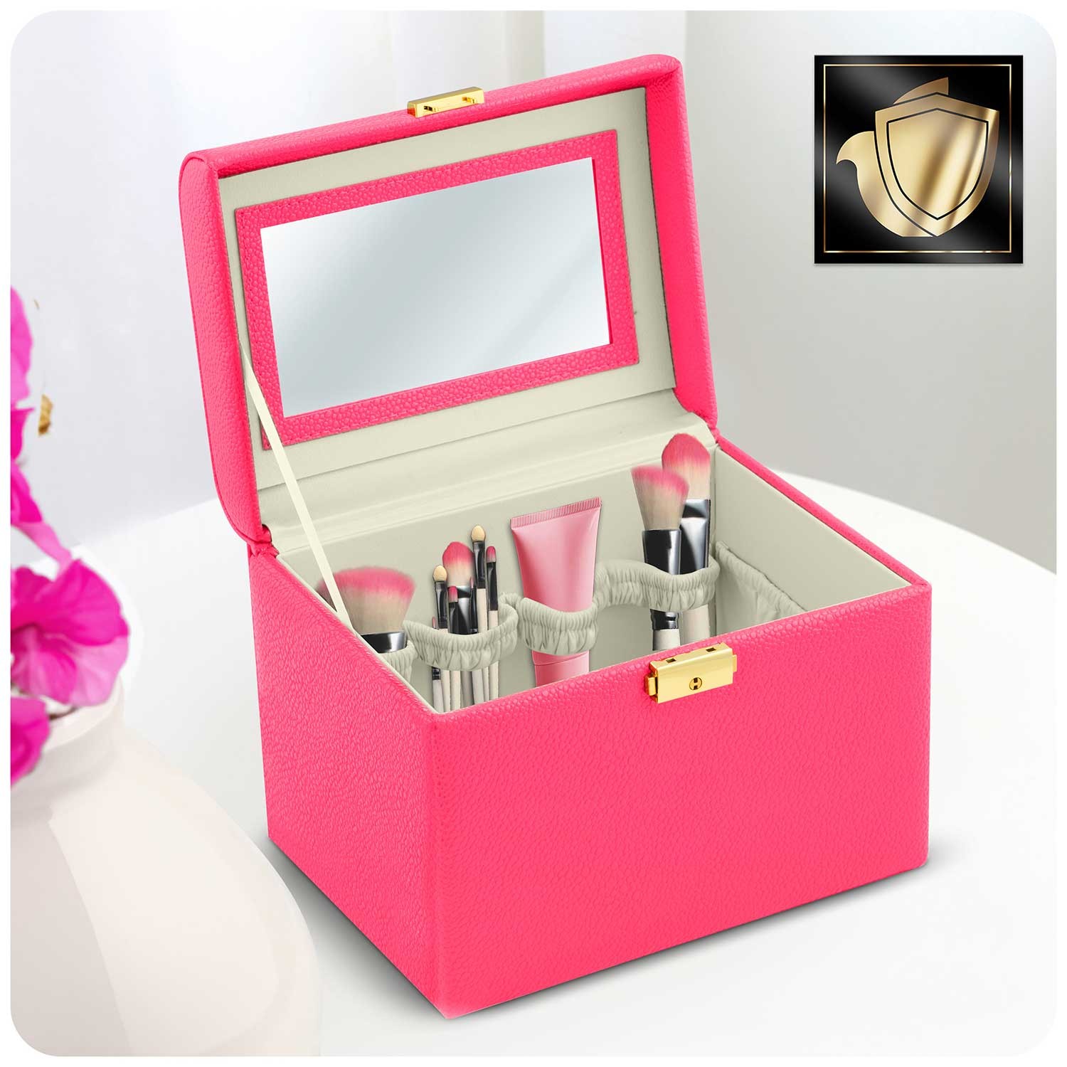 Massido MS-706 roosa kosmeetikakott - Image 7