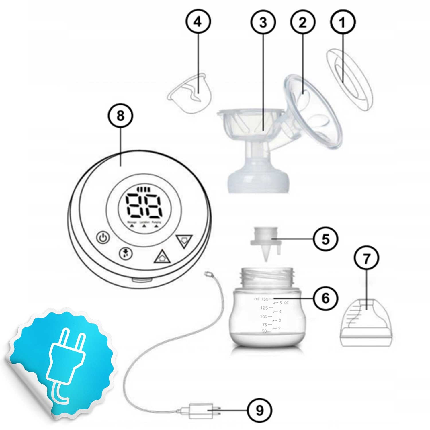 Berdsen BL-901 kahefaasiline elektriline rinnapump - Image 8