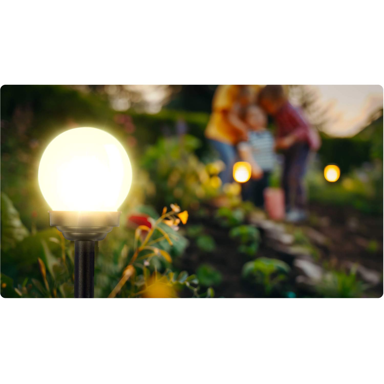 Päikeseenergial töötavad valged kuullambid 4 tk Ilumen LS-102 - Image 3