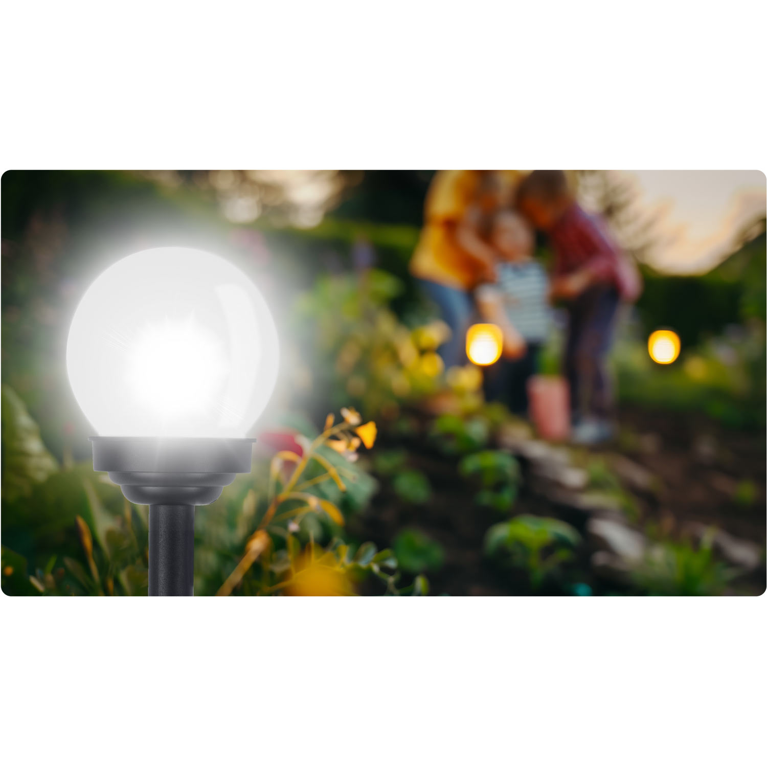 Päikeseenergial töötavad valged kuullambid 4 tk Ilumen LS-102 - Image 4