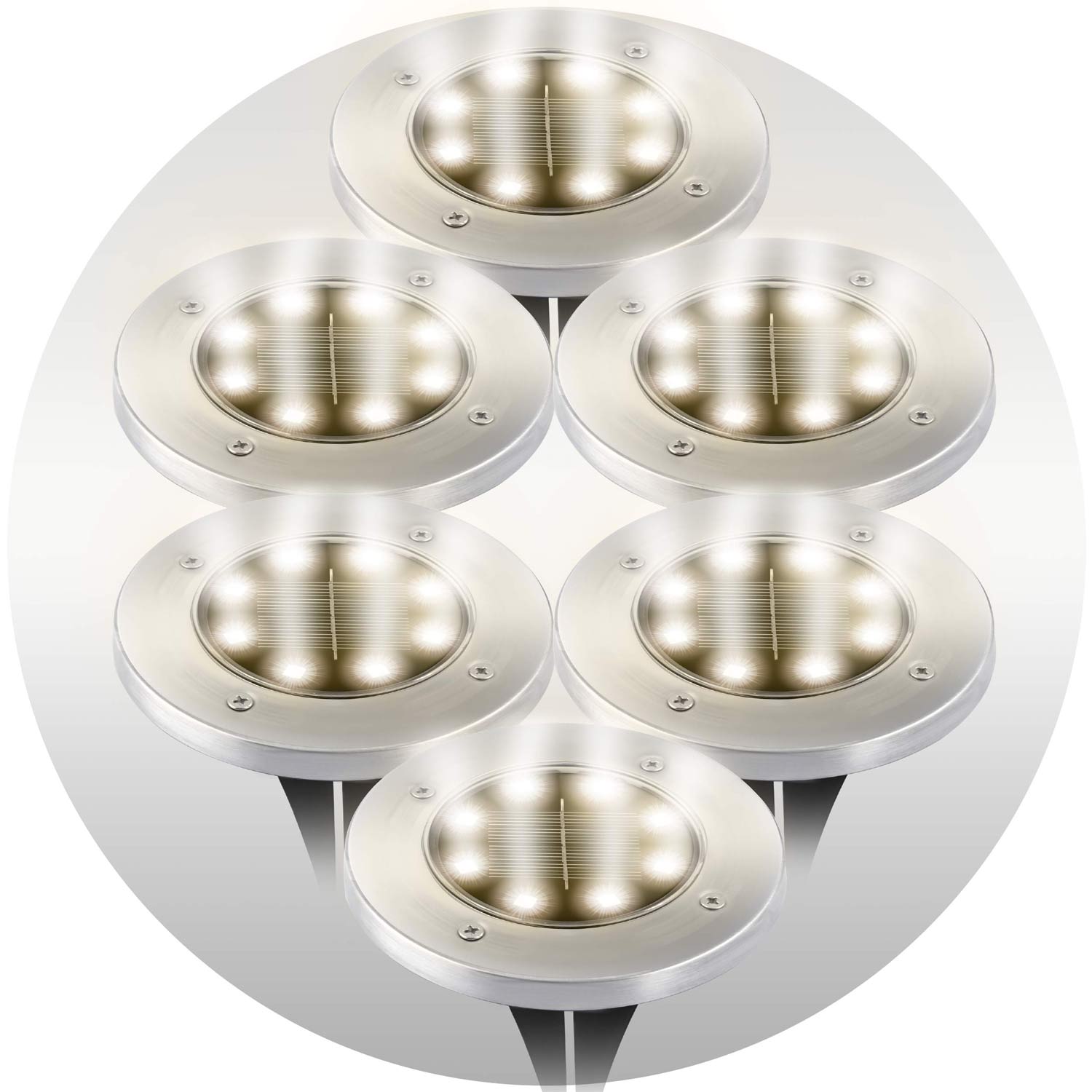 Päikeseenergial töötavad maapinnal töötavad lambid 6 tk Ilumen LS-104 - Image 3